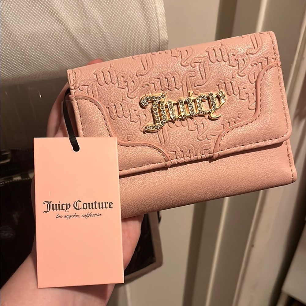 Juicy Couture Blush Pink Wallet with Gold Accents